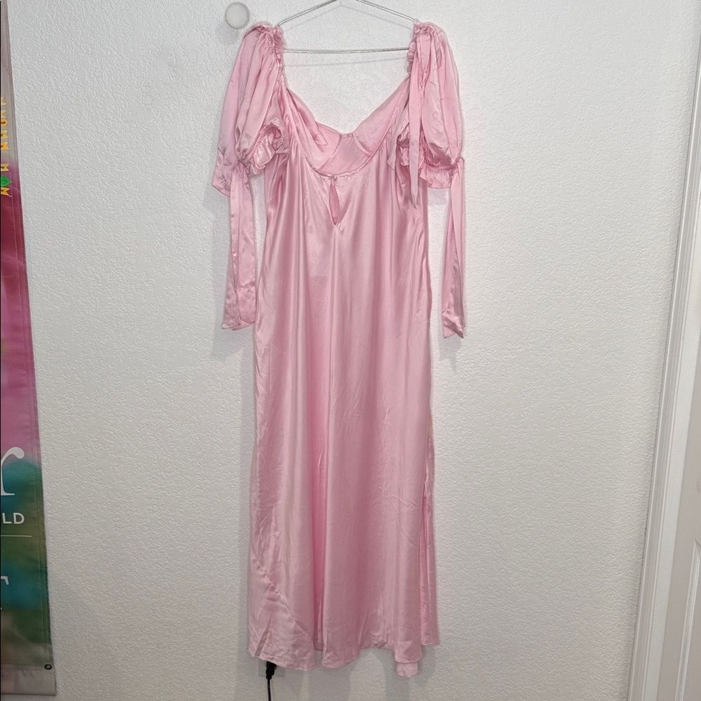 NWT SELKIE The Baby Soft Poet Slip Dress Size 5X Revolve Silk Revolve Baby Pink - Picture 7 of 16